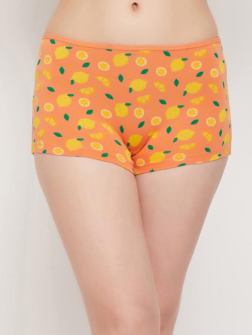 orange cotton boy shorts panty - 19638961 - Very Small Image - 1
