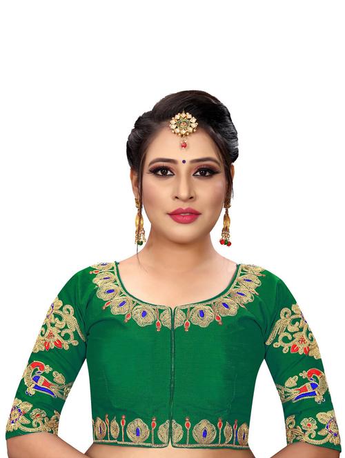 green satin regular blouse - 19639869 - Very Small Image - 1