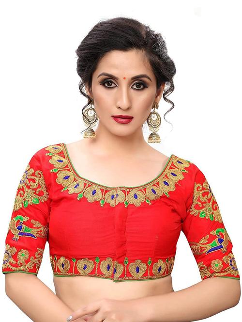 red satin regular blouse - 19639970 - Very Small Image - 1