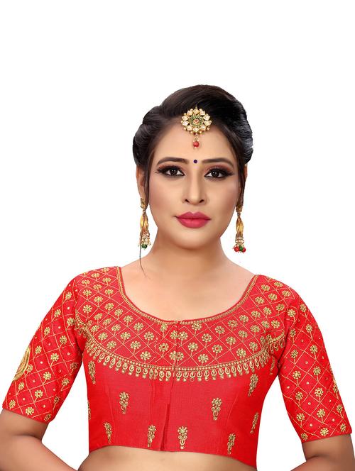 red silk regular blouse - 19642732 - Very Small Image - 1