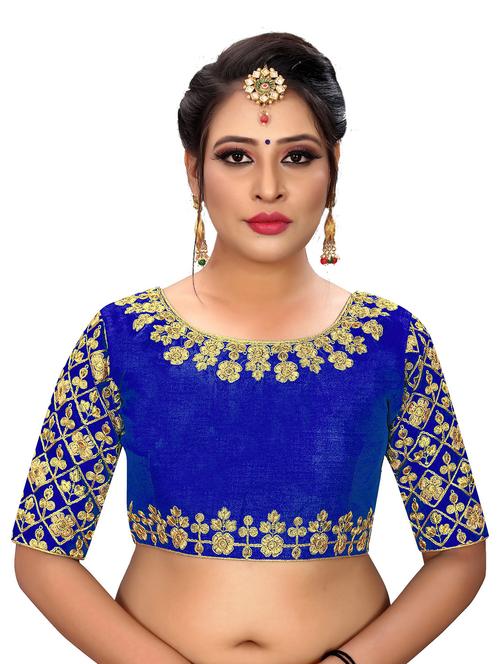 blue silk regular blouse - 19642774 - Very Small Image - 1