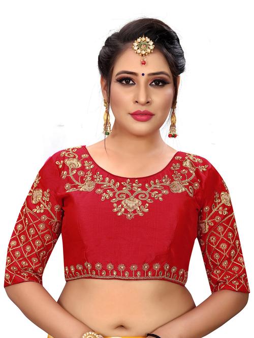 red silk regular blouse - 19642797 - Very Small Image - 1