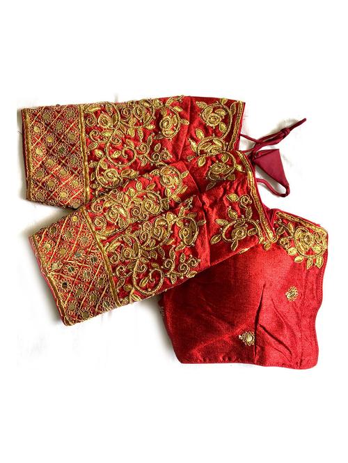 red silk regular blouse - 19642940 - Very Small Image - 1