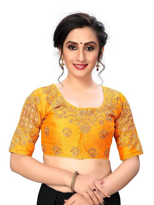 yellow silk regular blouse - 19642976 - Very Small Image - 1