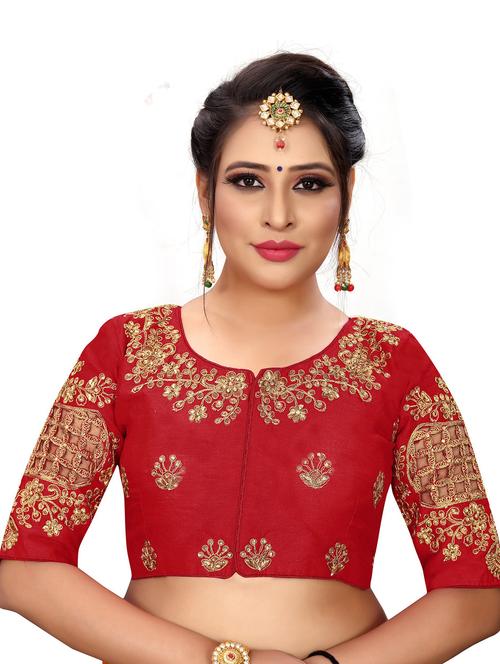 red silk regular blouse - 19643034 - Very Small Image - 1