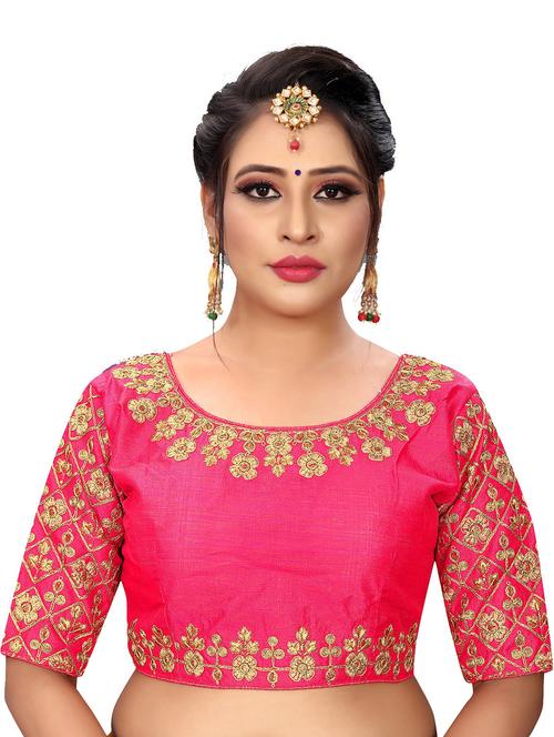 pink silk regular blouse - 19643067 - Very Small Image - 1
