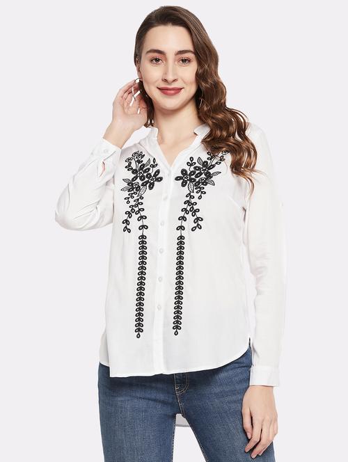 embroidered regular shirt - 19643613 - Very Small Image - 1