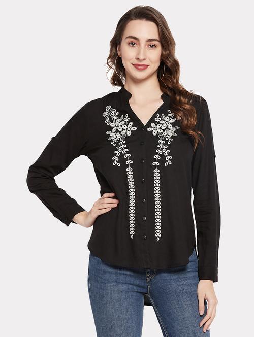 embroidered regular shirt - 19643614 - Very Small Image - 1