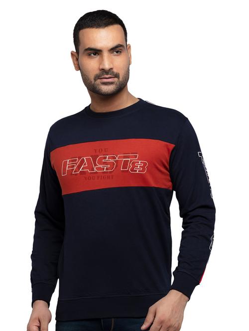 mens chest print sweatshirt - 19643645 - Very Small Image - 1