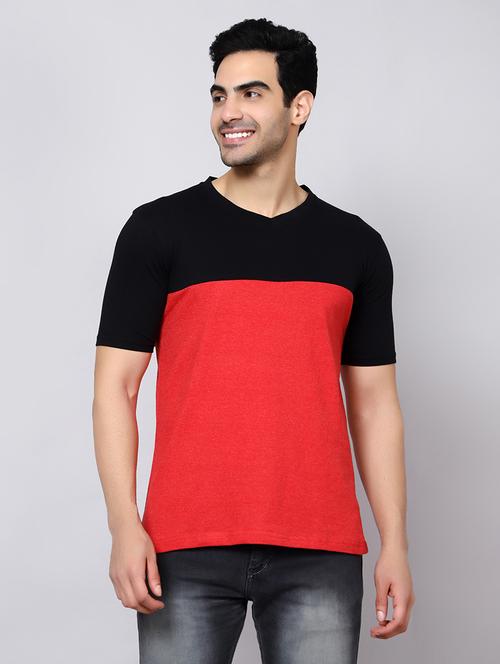 color block cotton regular t-shirt - 19643768 - Very Small Image - 1