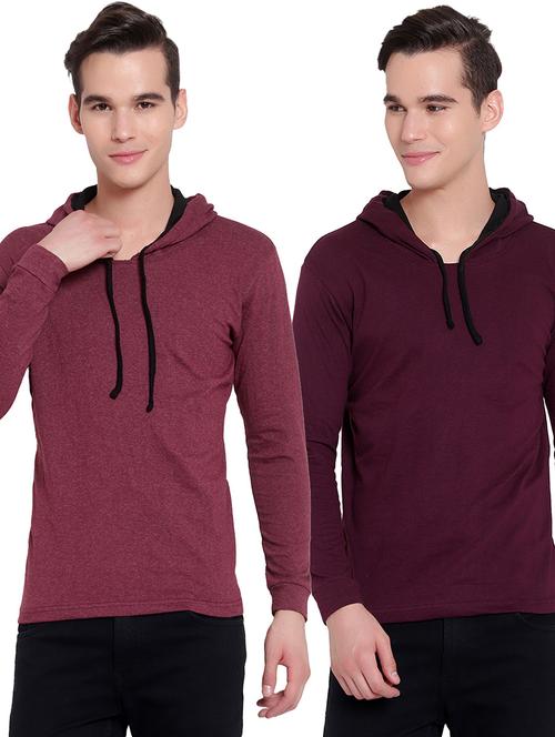 pack of 2 solid hooded t-shirt - 19643775 - Very Small Image - 1