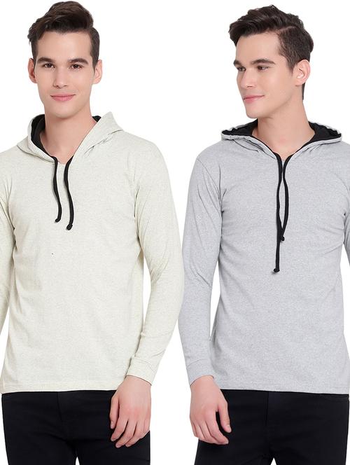 pack of 2 solid hooded t-shirt - 19643826 - Very Small Image - 1