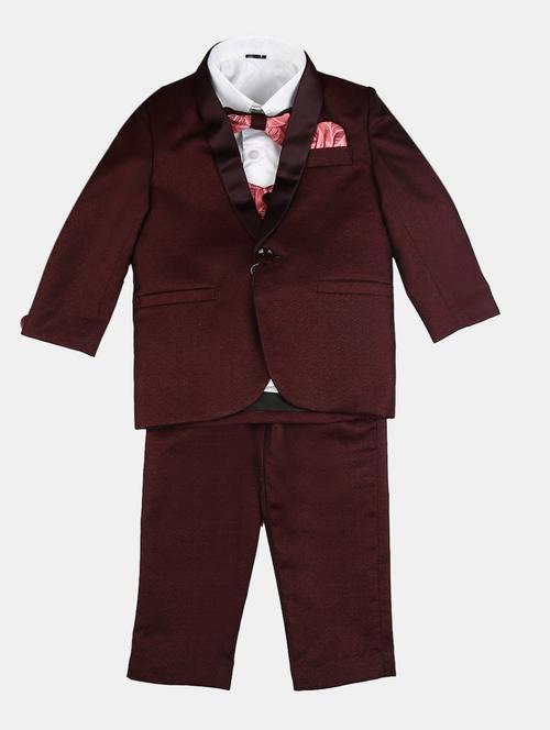 solids cotton blend suit set - 19644251 - Very Small Image - 1