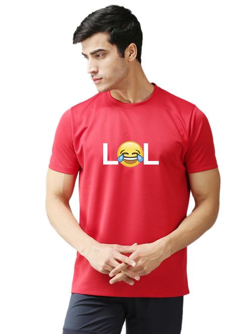 round neck chest print regular t-shirt - 19644386 - Very Small Image - 1