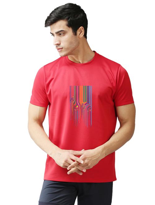 round neck front print regular t-shirt - 19644426 - Very Small Image - 1