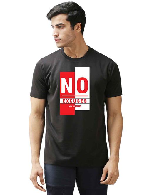 round neck front print regular t-shirt - 19644511 - Very Small Image - 1