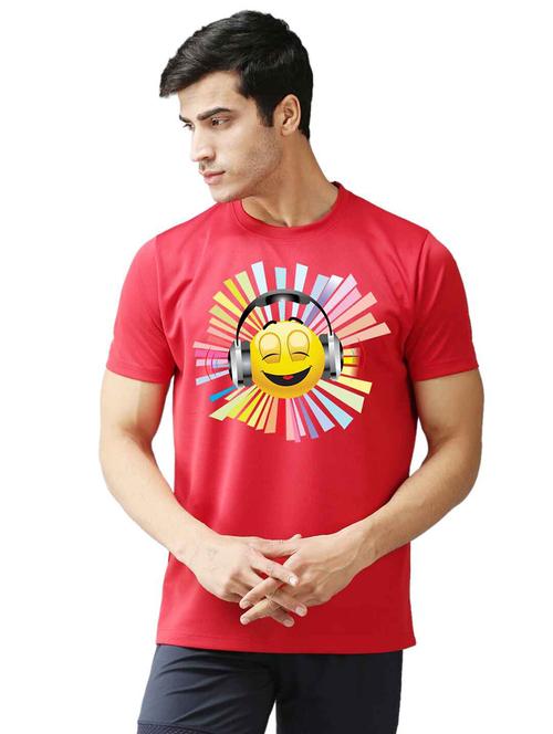 round neck front print regular t-shirt - 19644518 - Very Small Image - 1