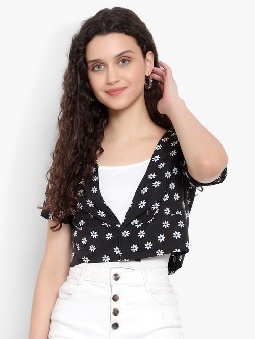 floral print crop top - 19644598 - Very Small Image - 1