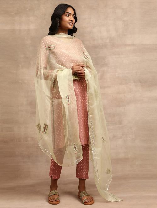 embroidered plain dupatta - 19644804 - Very Small Image - 1