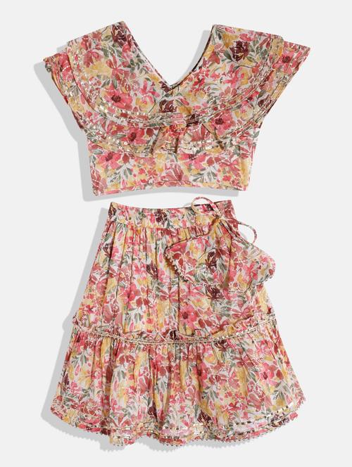 floral printed lehenga choli - 19644859 - Very Small Image - 1