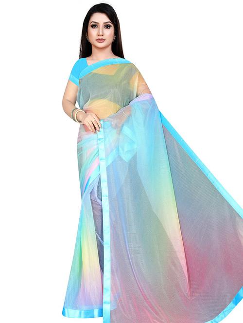 digital print plain saree - 19644889 - Very Small Image - 1