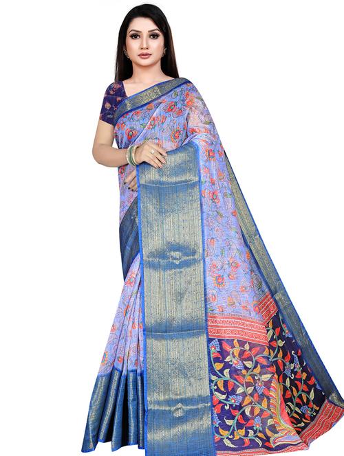 digital printed saree with blouse - 19644953 - Very Small Image - 1