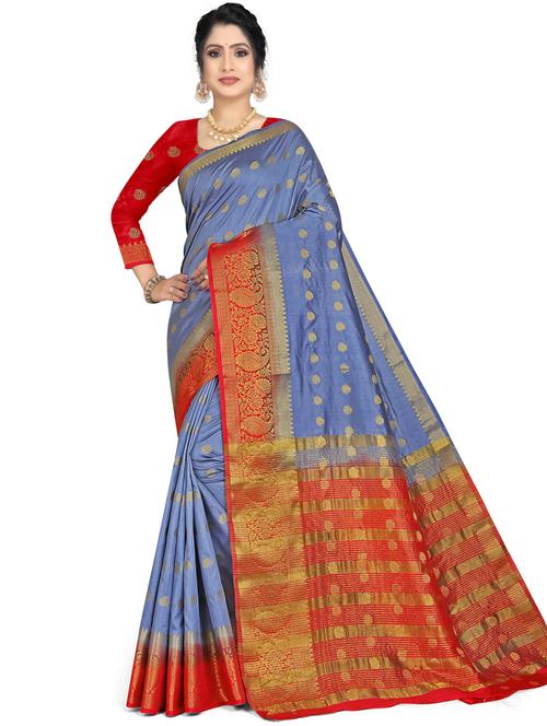 zari work dharmavaram saree - 19645695 - Very Small Image - 1