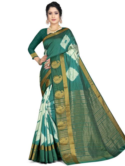 printed woven saree - 19645698 - Very Small Image - 1