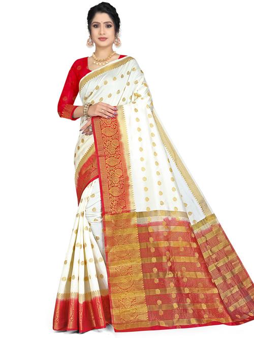 zari work dharmavaram saree with blouse - 19645701 - Very Small Image - 1