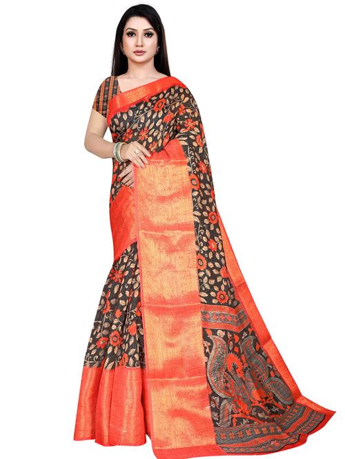 kalamkari printed saree - 19645765 - Very Small Image - 1