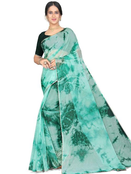 gota work printed saree with blouse - 19645774 - Very Small Image - 1