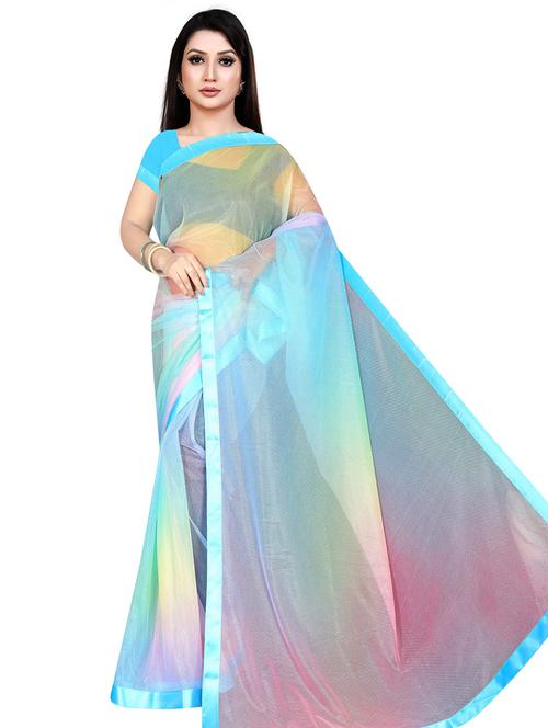 ombre printed saree with blouse - 19645806 - Very Small Image - 1