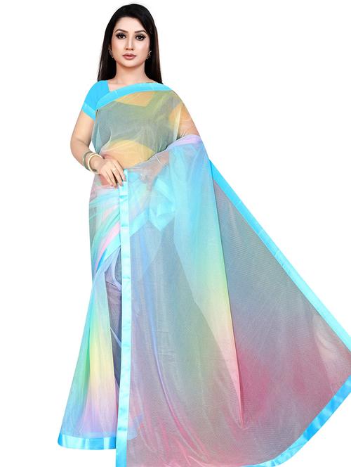 ombre printed saree with blouse - 19645819 - Very Small Image - 1