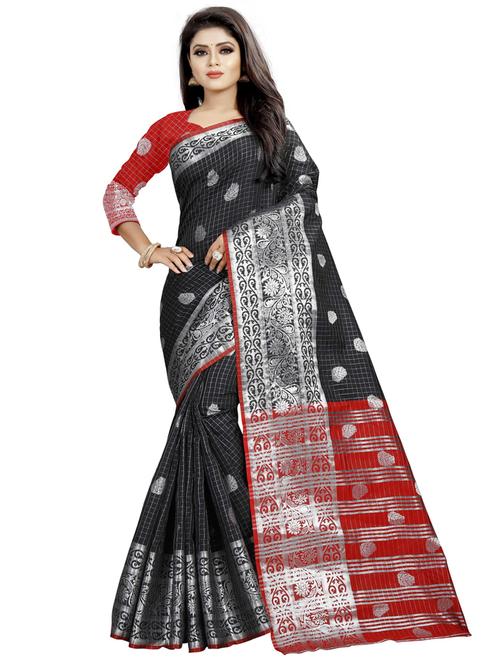 zari work woven saree with blouse - 19646006 - Very Small Image - 1