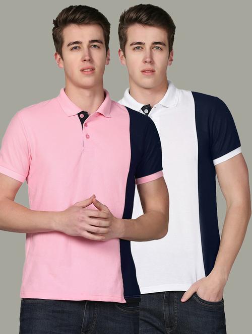 pack of 2 color block polo t-shirt - 19646062 - Very Small Image - 1