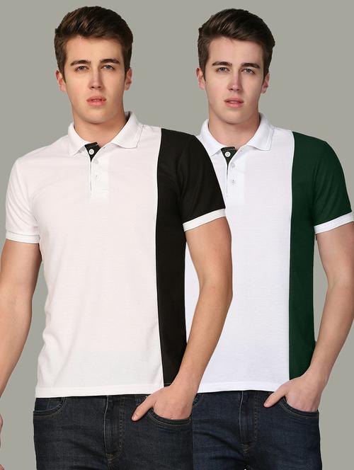 pack of 2 color block polo t-shirt - 19646064 - Very Small Image - 1
