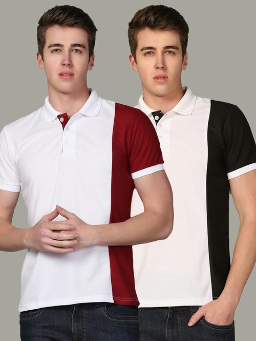 pack of 2 color block polo t-shirt - 19646067 - Very Small Image - 1