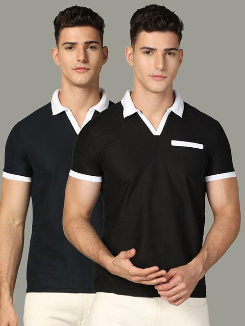 pack of 2 color block polo t-shirt - 19646103 - Very Small Image - 1