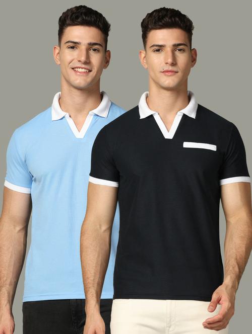 pack of 2 color block polo t-shirt - 19646107 - Very Small Image - 1