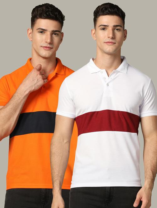 pack of 2 color block polo t-shirt - 19646154 - Very Small Image - 1