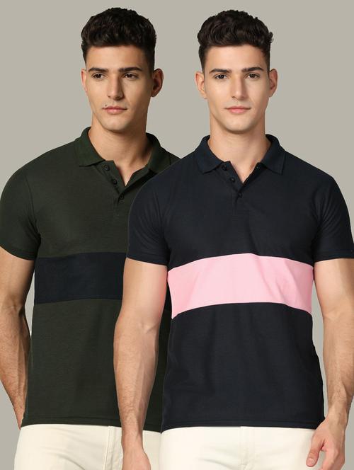 pack of 2 color block polo t-shirt - 19646166 - Very Small Image - 1