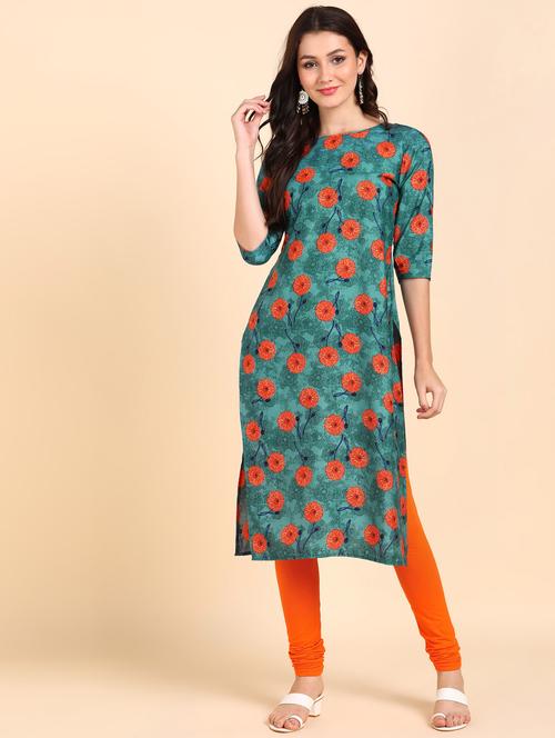 women's straight kurta - 19647175 - Very Small Image - 1