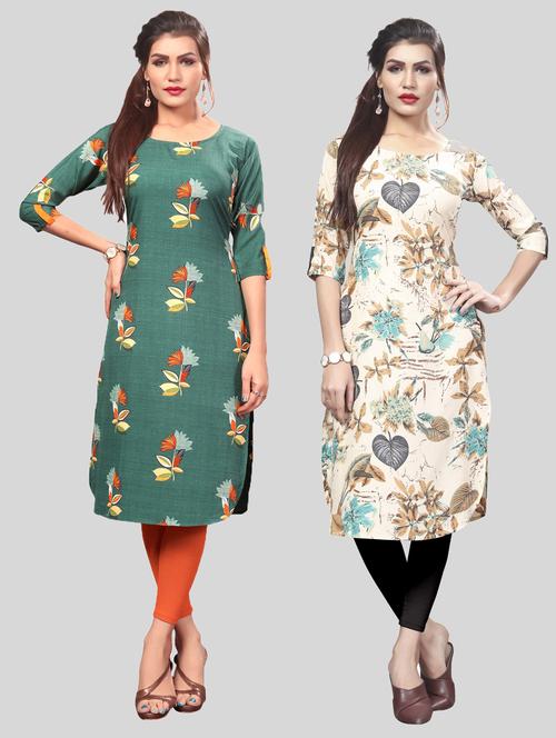 women's kurta combo - 19647440 - Very Small Image - 1