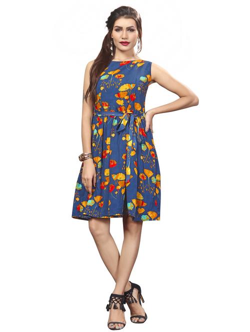 women's fit & flare floral dress - 19647517 - Very Small Image - 1