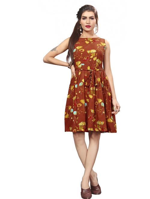 women's fit & flare floral dress - 19647521 - Very Small Image - 1