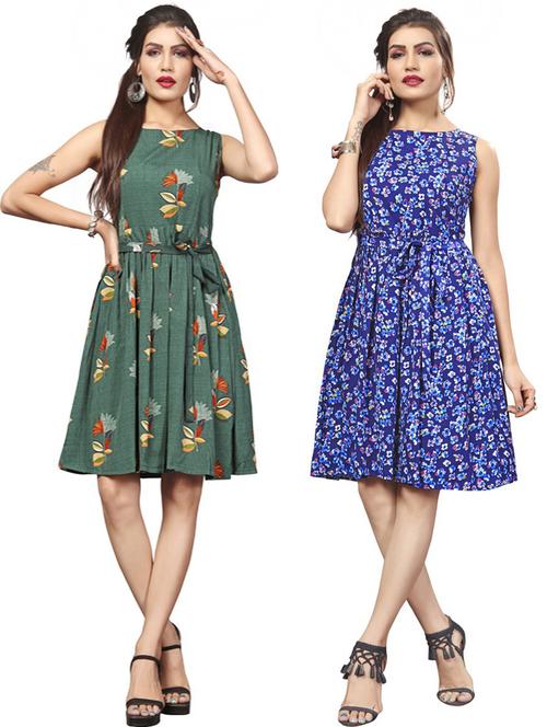 women's combo floral dress - 19647604 - Very Small Image - 1