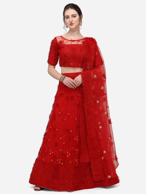 embroidered lehenga choli with dupatta set - 19650373 - Very Small Image - 1