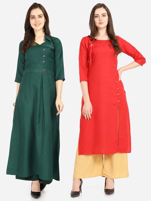 pack of 2 combo kurtas - 19653650 - Very Small Image - 1