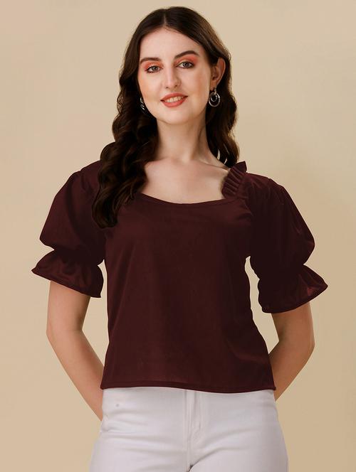 red polyester regular top - 19656268 - Very Small Image - 1