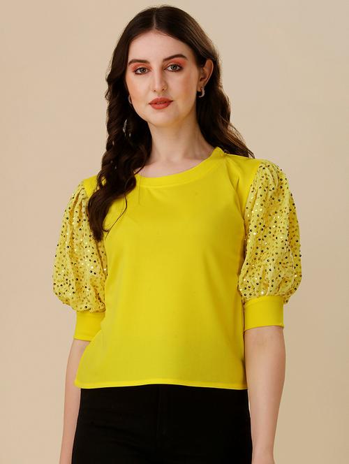 yellow lycra regular top - 19656286 - Very Small Image - 1